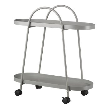 Metal trolley BORLE, 37x14x19cm, KD packing, grey