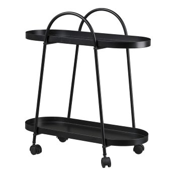 Metall Wagen BORLE, 37x14x19cm/KD packing, Schwarz