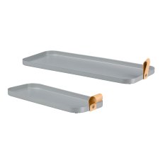 Metal tray rectangular set of