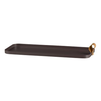 Metall Tablett rechteckig 2erSet CORNELIA, 40x17x1,5/30x12x1,5cm,