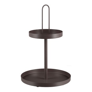 Metal Etagere CORNELIA, 30x30x45cm, dark brown