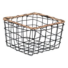 Metal wire basket square set of 3 STOCKS, 25x25x15/20x20x12,5/15x15x10cm