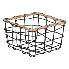 Metal wire basket square set of 3 STOCKS, 25x25x15/20x20x12,5/15x15x10cm