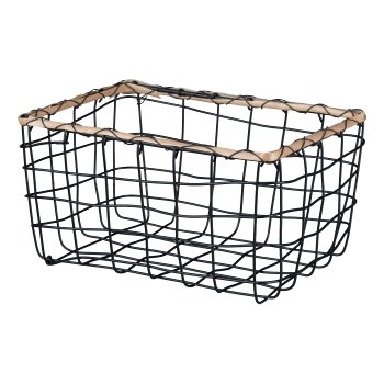 Metal wire basket rectangular set of 3 STOCKS, 30x22x15/25x18x12,5/20x13x10cm
