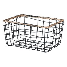 Metal wire basket rectangular set of 3 STOCKS, 30x22x15/25x18x12,5/20x13x10cm