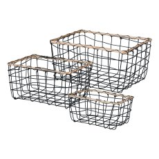 Metal wire basket rectangular
