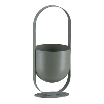 Metal planter in frame, PLATO 12x12x31cm, moss, LEPURO