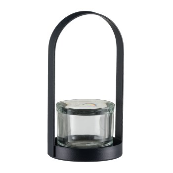 Metal frame, for glass lantern 9x9x16cm, midnight blue, LEPURO