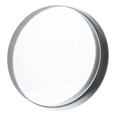 Metall Spiegel, rund, ODELE 30x30x4,5cm, Schwarz, LEPURO