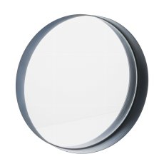 Metall Spiegel, rund, ODELE 30x30x4,5cm, Mitternachtsblau, LEPURO