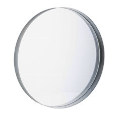 Metall Spiegel, rund, ODELE 50x50x5cm, Schwarz, LEPURO