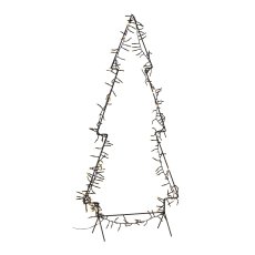 Metall Baum, Stecker, 203 LEDs, 50x20x110cm, Schwarz
