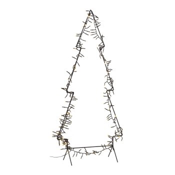 Metall Baum, Stecker, 203 LEDs, 50x20x110cm, Schwarz