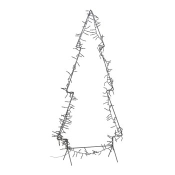 Metall Baum, Stecker, 203 LEDs, 50x20x110cm, Schwarz