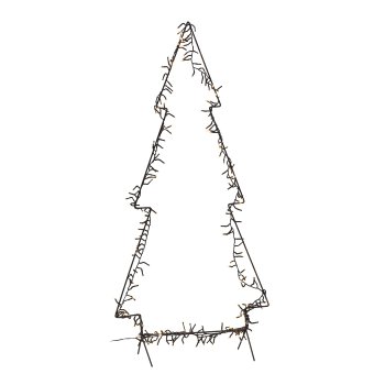 Metal tree, stake, 227 LED, 60x21x130cm, black