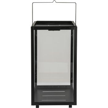 Metall Laterne mit Solarpanel & Henkel, 3fa.so., schwarz
