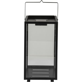 Metall Laterne mit Solarpanel & Henkel, 3fa.so., schwarz