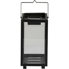 Metall Laterne mit Solarpanel & Henkel, 3fa.so., schwarz