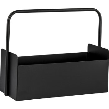 Metal box SVENSON, with handle, 25x13x32cm, black