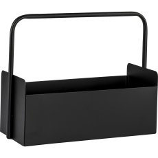 Metal box SVENSON, with handle, 25x13x32cm, black