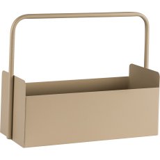 Metal box SVENSON, with handle, 25x13x32cm, sand