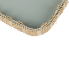 Metal plate NILS, rectangular, with natural rim, 40x17x2cm, aqua