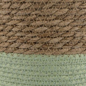 Seagrass planter SIENA, conical, with coloured heel, 30x30x30cm, light green