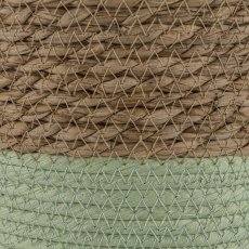 Seagrass planter SIENA, conical, with coloured heel, 30x30x30cm, light green