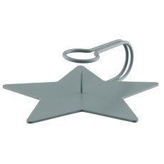 Metal candle holder, star shape, 12x12x3.5cm, jade, Lepuro