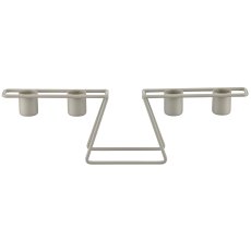 Metall Kerzenhalter, 4er, 30x6x8cm, schlamm, Lepuro