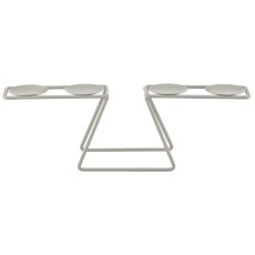 Metall Kerzenhalter, 4er, f.Stumpenkerze, 30x9x10cm, schlamm, Lepuro