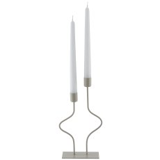 Metall Kerzenhalter SWING, 2er, 14x6x26cm, schlamm, Lepuro
