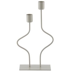 Metall Kerzenhalter SWING, 2er, 14x6x26cm, schlamm, Lepuro