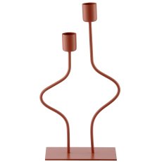 Metall Kerzenhalter SWING, 2er, 14x6x26cm, amber, Lepuro