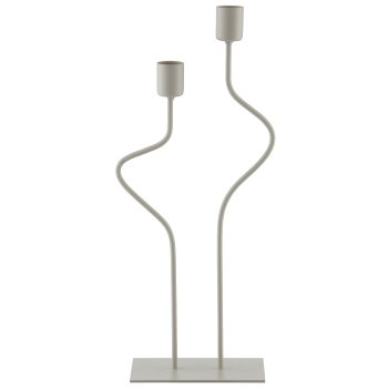 Metall Kerzenhalter SWING, 2er, 14x6x33cm, schlamm, Lepuro