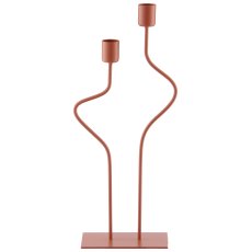 Metall Kerzenhalter SWING, 2er, 14x6x33cm, amber, Lepuro