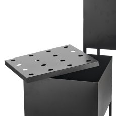 Metal shelf, presenter, 35x35x105cm, black, Lepuro