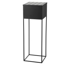 Metal shelf, presenter, 35x35x105cm, black, Lepuro