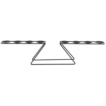 Metal candle holder, 8pcs, for pillar candle, 60x9x13cm, mud, Lepuro