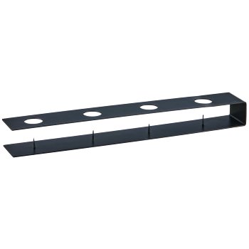 Metal candle holder, 4 pcs, bar, 35x5x3cm, black, Lepuro