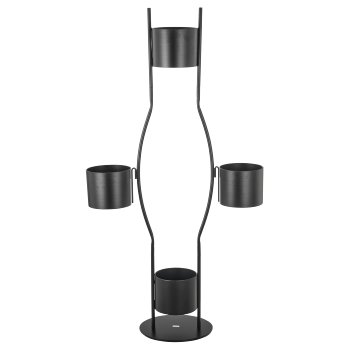 Metal room divider, flower presenter, 94x40x175cm, black, Lepuro