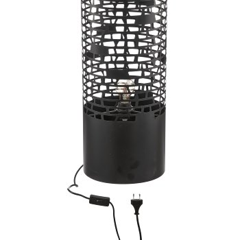 Metal lamp cylinder, 25x60cm, black, Lepuro