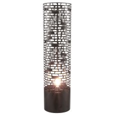 Metal lamp cylinder, 25x80cm, black, Lepuro