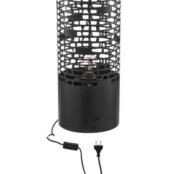 Metal lamp cylinder, 25x80cm, black, Lepuro