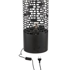 Metal lamp cylinder, 25x80cm, black, Lepuro