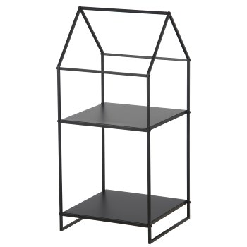 House metal shelf, KD packing, 32x30x70cm, black