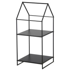 Metallregal Haus, KD packing, 32x30x70cm, schwarz