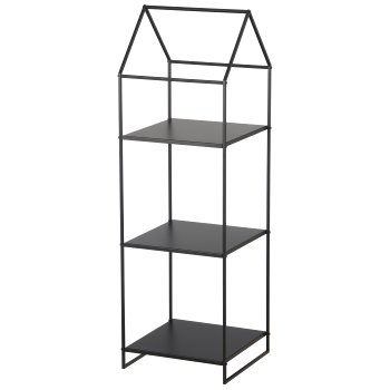 House metal shelf, KD packing, 32x30x100cm, black