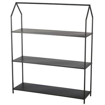 Metallregal Haus, KD packing, 100x30x120cm, schwarz