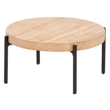Paulownia Holz Presenter, mit Metallgestell, 20x20x15cm, natur